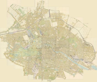 Orientační mapa Berlína na 44 listech od Julius Straube