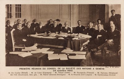 Album " Jack Bosio - Válečné tažení 1917-1920 ": zasedání Rady Společnosti národů v Ženevě od Jullien F. H.