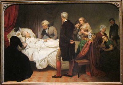 Washington na smrtelné posteli od Junius Brutus Stearns