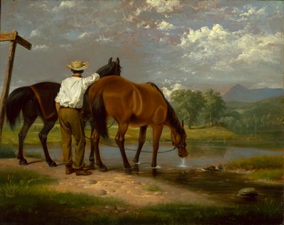 Napájení koní od Junius Brutus Stearns