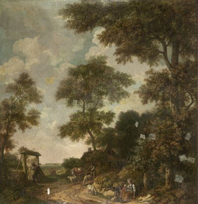 Tapetový obraz holandské krajiny s polní cestou od Jurriaan Andriessen (attributed to)