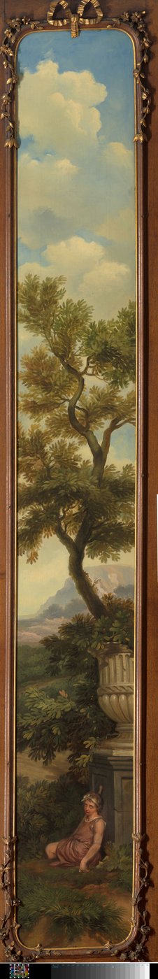 Arkádská krajina se spícím chlapcem pod stromem od Jurriaan Andriessen