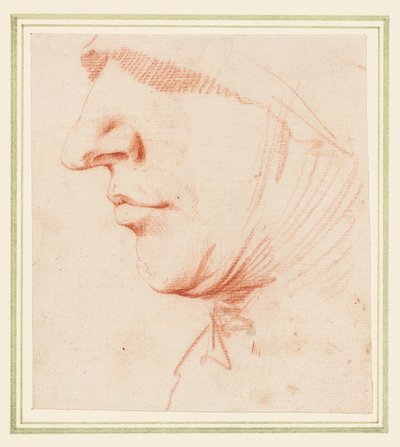 Hlava muže z profilu od Jusepe de (1591 1652) Ribera