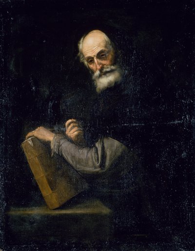 A Philosopher, kolem 1640 (olej na plátně) od Jusepe de Ribera
