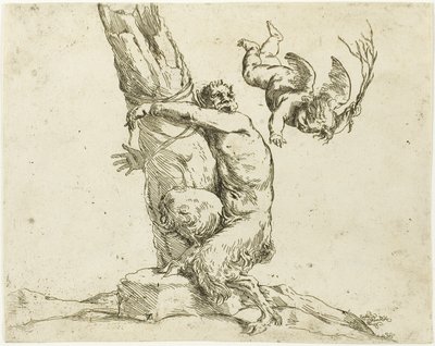 Amor trestá satyra od Jusepe de Ribera