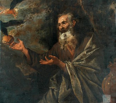 Eliáš krmený havrany od Jusepe de Ribera
