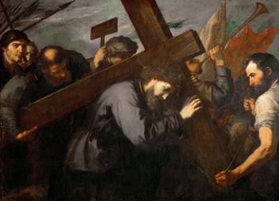 Jesus portant la Croix - Kristus nesoucí kříž - Jose de Ribera (1591-1652). Olej na plátně, c. 1635. Rozměr : 144x198 cm. Uměleckohistorické muzeum, Vienne od Jusepe de Ribera