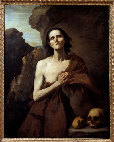 Portrét Svaté Marie Egyptské, Penitente v poušti Obraz (Vanita) od Jose de Ribera dit il Spagnoletto „“Španěl“““ (1591-1652) od Jusepe de Ribera
