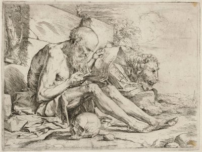 Svatý Jeroným čtoucí od Jusepe de Ribera