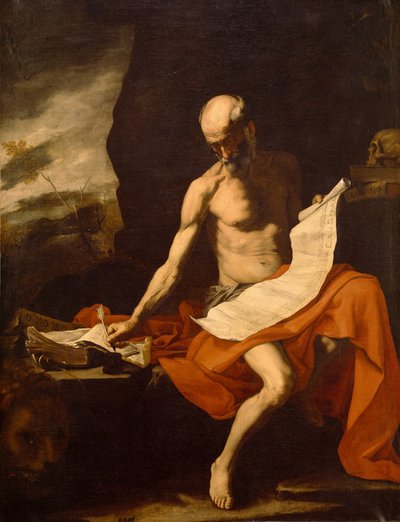 Svatý Jeroným na poušti od Jusepe de Ribera
