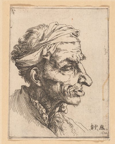 Malá groteskní hlava od Jusepe de Ribera