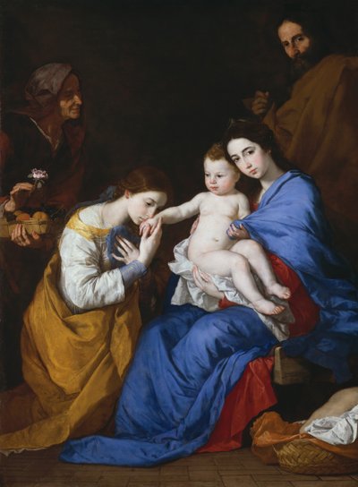 Svatá rodina se svatými Annou a Kateřinou Alexandrijských, 1648. od Jusepe de Ribera