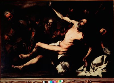 Umučení svatého Bartoloměje Obraz od Jusepe de Ribera dit lo Spagnoletto (1591-1652) cca 1630 ne. 145x216 cm Florencie, Palazzo Pitti, Galleria Palatina od Jusepe de Ribera