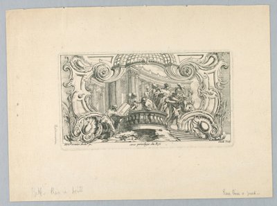 Ornament s postavami od Juste Aurèle Meissonnier