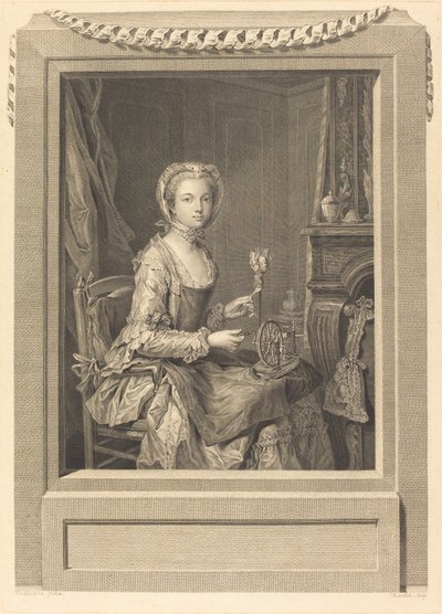 Slečna jeho sestra od Juste Chevillet after Jean Gaspard Heilmann