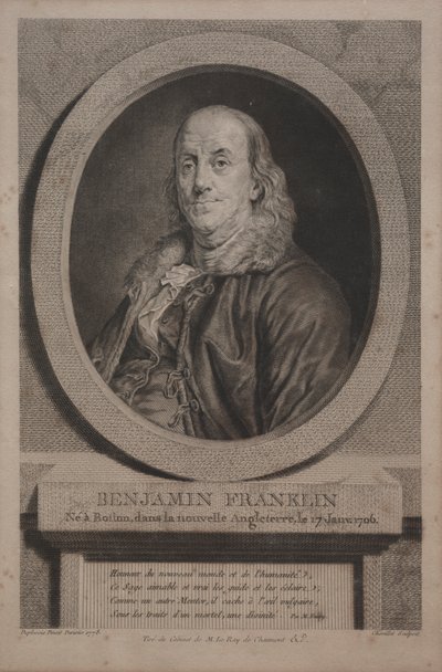 Benjamin Franklin od Justus Chevillet