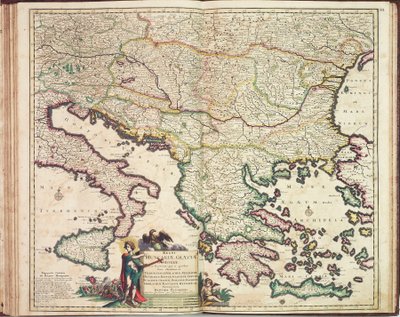 Atlas Justuse Danckerse: (kolorovaná rytina). od Justus Danckertsz
