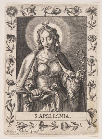 Svatá Apollonia od Justus Sadeler