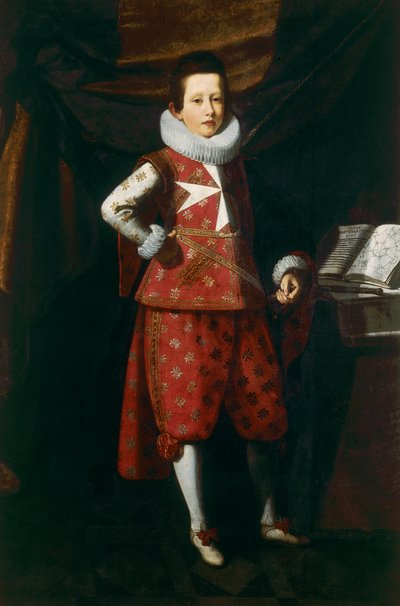 Portrét Giovana Carla deMedici ve věku deseti let od Justus Sustermans