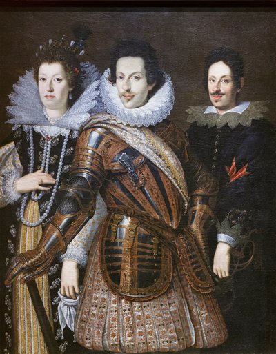Cosimo II Medicejský s manželkou Marií Magdalenou Rakouskou a jeho synem Ferdinandem II od Justus Suttermans