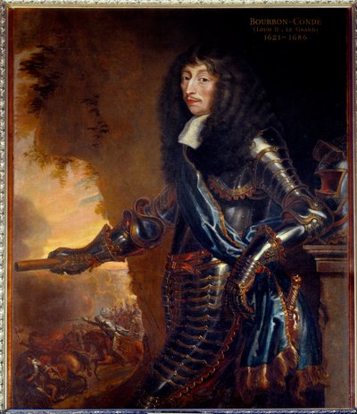 Celovečerní portrét Grand Conde, Louis II, princ Bourbonský (Bourbon-Conde) (1621-1686) - Obraz Juste D