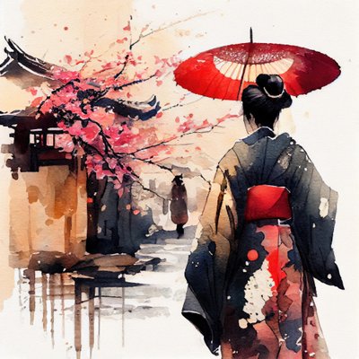 Jarní procházka po Japonsku od Justyna Jaszke