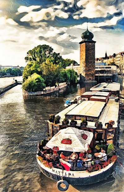 Živá restaurace u řeky od Justyna Jaszke