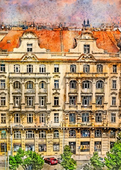 Okázalá evropská městská scenérie od Justyna Jaszke