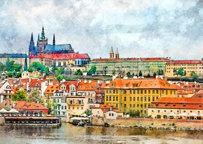 Pohled na Pražský hrad od Justyna Jaszke