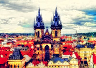 Věže Starého Města v Praze od Justyna Jaszke