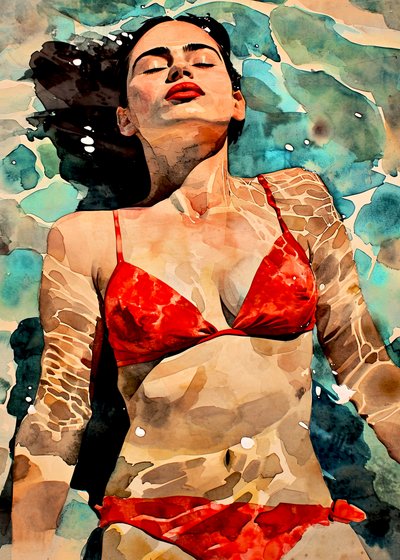 Červené bikiny Serenity od Justyna Jaszke
