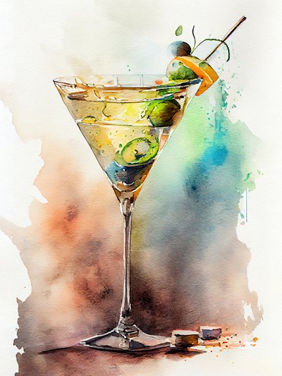 Živý obraz s motivem martini od Justyna Jaszke