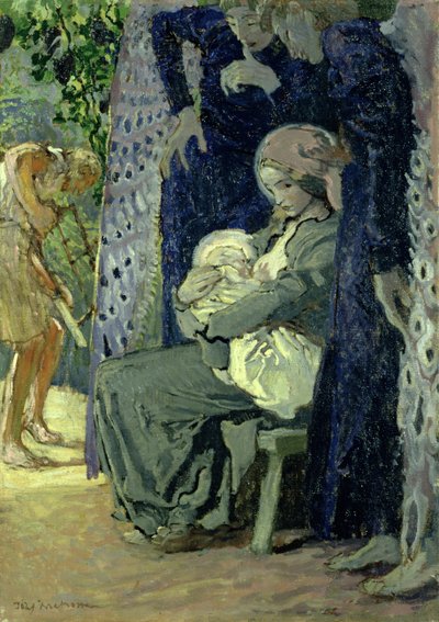 Svatá rodina, kolem roku 1913 (olej na plátně) od Józef Mehoffer