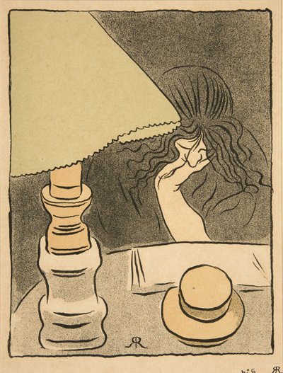 Žena a lampa, hospoda. 1894 od József Rippl Rónai