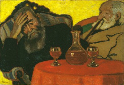 Můj otec a Piacsek s červeným vínem od József Rippl Rónai