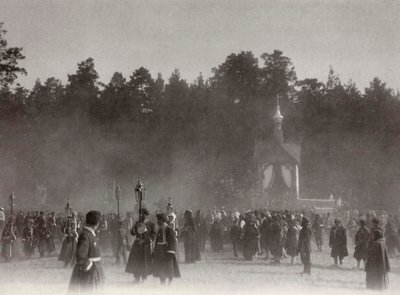 Velikonoční procesí, Sarovský klášter, Rusko, 1903 od K. von Hahn