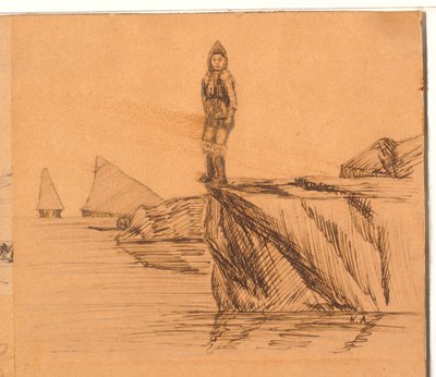 Žena na útesu od Kaarale Andreassen