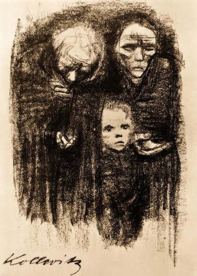 Žebrání od Käthe Kollwitz
