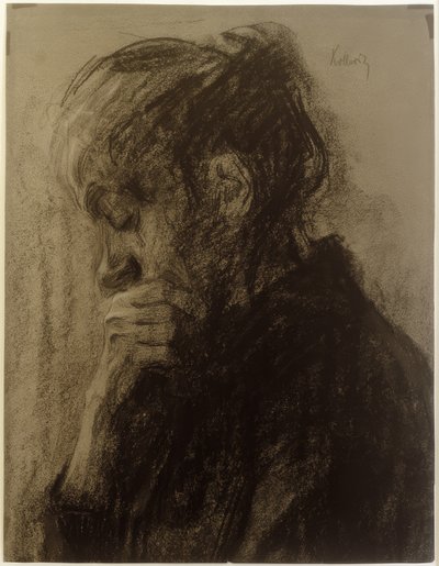 Hlava ženy z profilu od Käthe Kollwitz