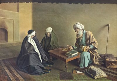 Kartářka, Kamal-ol-Molk, olej na plátně, muzeum výtvarného umění, muzejní komplex Sa