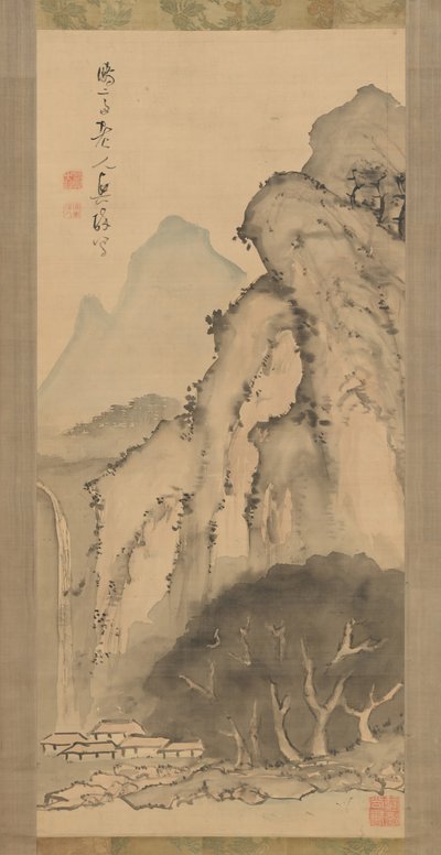 Krajina s vodopádem, ca. 1817. od Kameda Bosai
