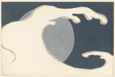 Velká vlna, 1909 (dřevěný tisk) od Kamisaka Sekka
