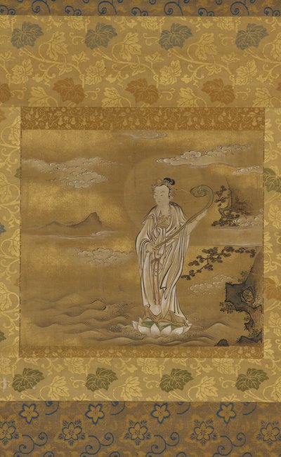 Přechod bódhisattvy přes moře, období Edo, 17. století. od Kanō Tan’yū