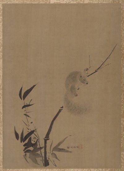 Veverka na bambusu, ca. 1650. od Kanō Tan’yū
