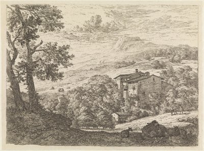 Osel mezi dvěma ovcemi od Karel Dujardin