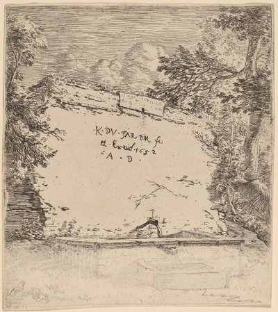 Titulní strana s fontánou od Karel Dujardin
