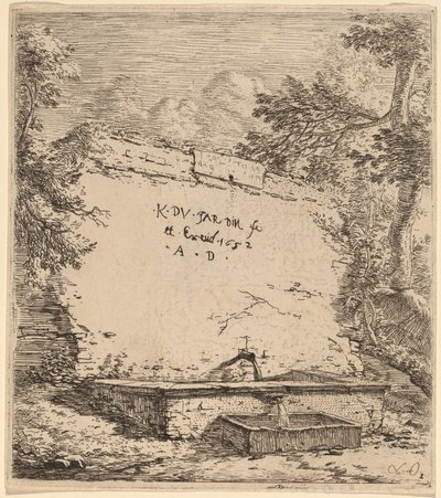 Titulní strana s fontánou od Karel Dujardin