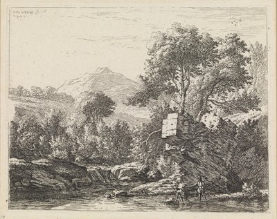 Dva muži u kamene ve vodě od Karel Dujardin