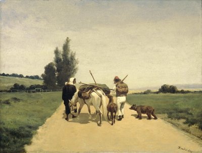 Putovní rodina na venkovské cestě od Karel Frederik Bombled