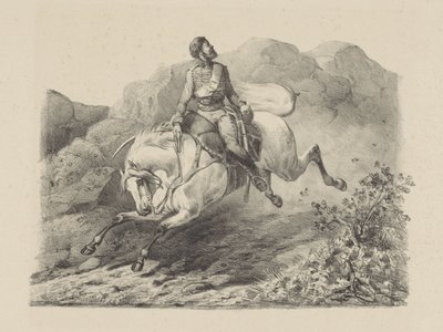 Prchající voják na koni od Karel Frederik Bombled
